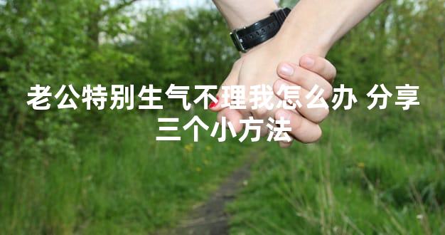 老公特别生气不理我怎么办 分享三个小方法